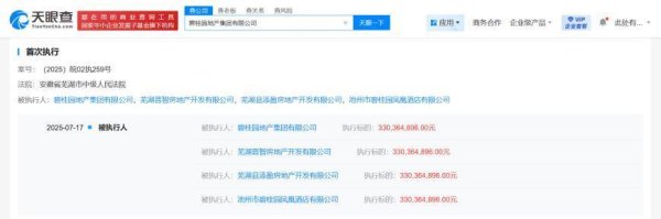 鳄鱼配资 碧桂园地产集团等被执行3.3亿