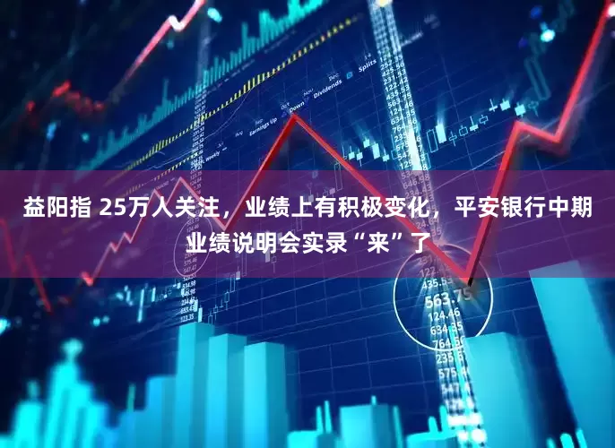 益阳指 25万人关注，业绩上有积极变化，平安银行中期业绩说明会实录“来”了